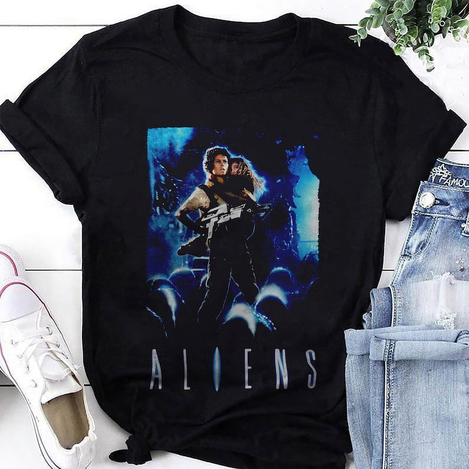 Aliens Movie Poster Sigourney Weaver TShirt, Aliens SciFi Horror