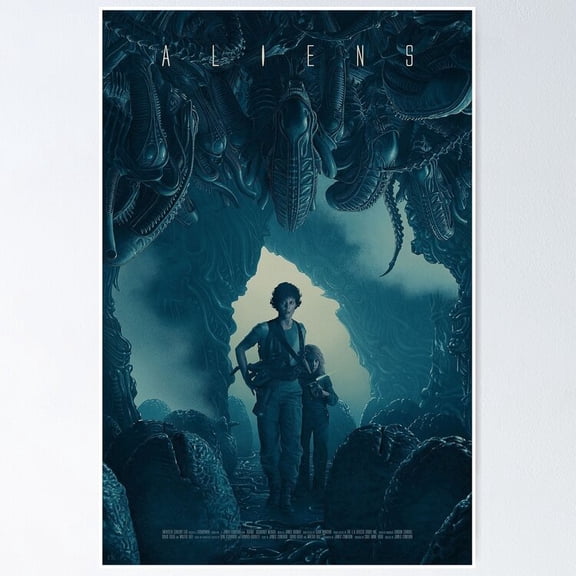 Aliens Nineteen Eighty Six Sci-Fi Horror Xenomorph Movie Film Wall Decor, Unframed Canvas