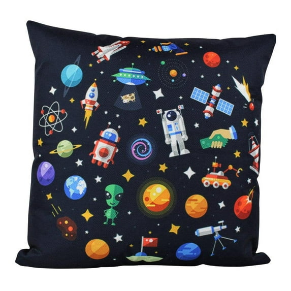 Aliens | Planets | Spaceship | Rocket Ship | Fun Gifts | Pillow Cover | Home Decor | Throw Pillows | Happy Birthday | Kids Room Decor