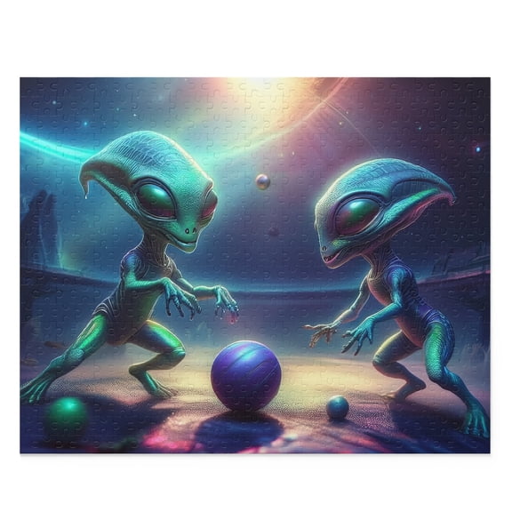 Aliens Puzzle 500-Chipboard Pieces in Box | Kids Puzzles Size: 16" x 20",  Ages 9+ and Family pn22
