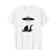 thumbnail image 1 of Aliens UFO Abduction Bigfoot Riding on Lochness Monster Yeti T-Shirt, 1 of 5