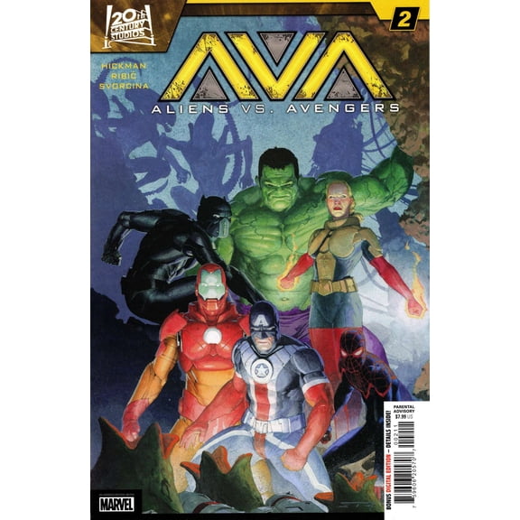 Aliens Vs. Avengers #2 VF ; Marvel Comic Book