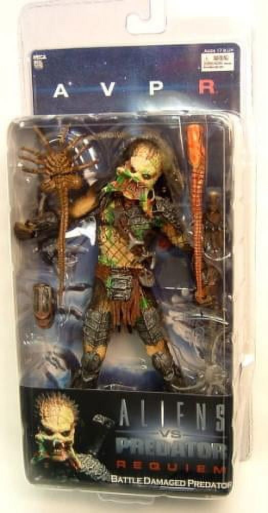特撮 AVP2 - Action Figure Series 4 BATTLE DAMAGED PREDATOR (Unmasked) Battle Damaged Predator unmasked AVPR Action Figure Neca