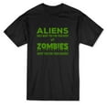 thumbnail image 1 of Aliens Want You For Your Body Zombies Want You For Your Body Men Black T-Shirt, Male Large, 1 of 4