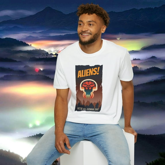 Aliens! We're All Gonna Die Great Game Over Unisex Softstyle T-Shirt