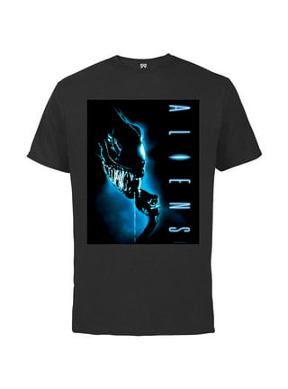merch Massacre Alien Ladies V Neck T Shirt Adult S-3X I'm A Hugger Lv-426 Xenomorph Aliens Ripley Sci Fi Science Fiction XL / Black