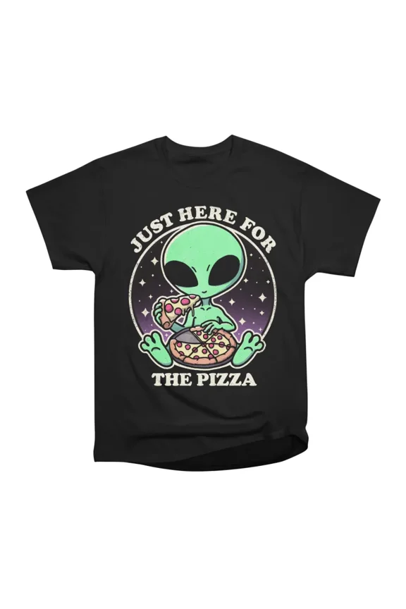 Aliens love pizza T-Shirt Tee Gift For Him Merch For Her Apparel For Friend