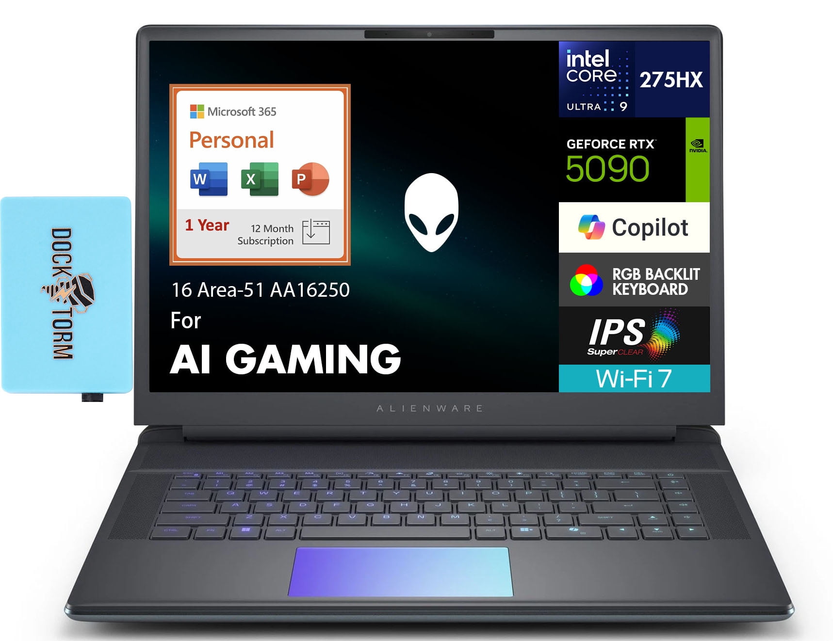 Alienware 16 Area-51 AA16250 AI Gaming Laptop 16.0in WQXGA (Intel Ultra ...