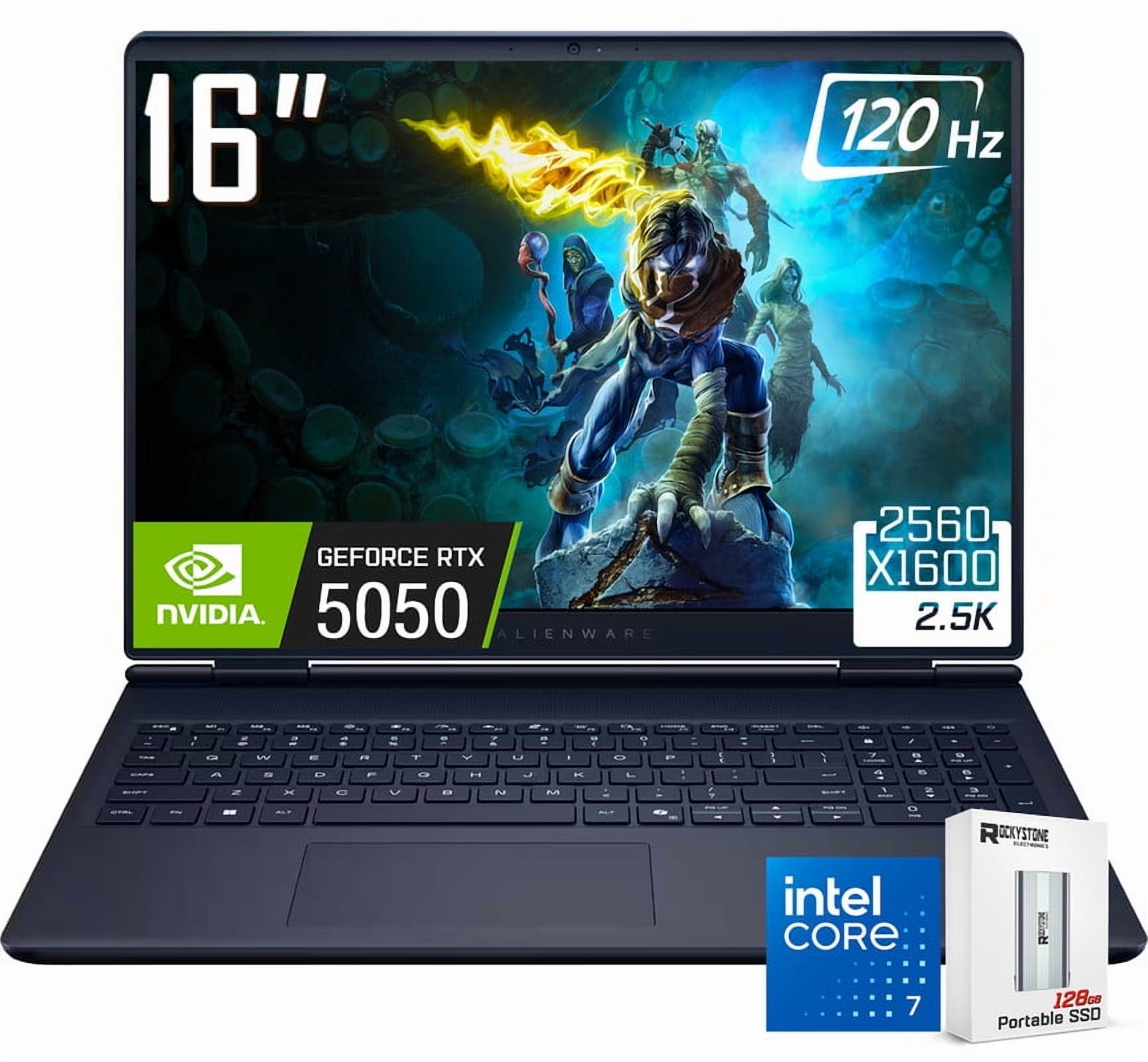 Alienware 16 Aurora Gaming Laptop, 16" 2560 x 1600 2.5K 120Hz LED ...