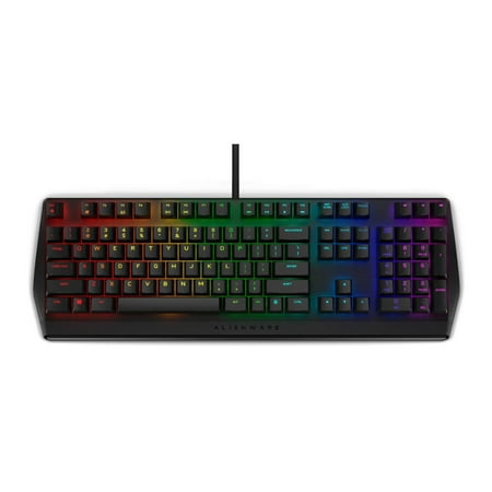 Alienware - AW410K Full-size Wired Gaming Mechanical CHERRY MX Brown Switches Keyboard with RGB Back Lighting - Dark Side of the Moon