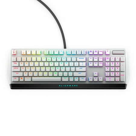 Alienware - AW510K Full-size Wired Mechanical CHERRY MX Low Profile Red Switch Gaming Keyboard with RGB Back Lighting - Lunar Light