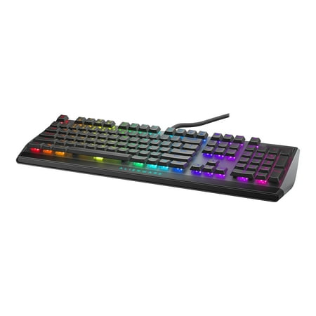 Alienware - AW510K Full-size Wired Mechanical CHERRY MX Low Profile Red Switch Gaming Keyboard with RGB Back Lighting - Lunar Light