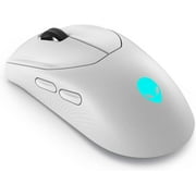 Alienware AW720M Tri-Mode Wireless Gaming Mouse 2.4GHz Wireless, Bluetooth 5.1 DPI, 8-Fully Programmable Buttons, Magnetic Snap Charging Adapter USB-A to USB-C Cable Lunar Light