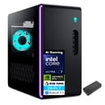 thumbnail image 1 of Alienware Aurora AI Gaming Desktop PC (Intel Ultra 7 265F, GeForce RTX 5060 Ti 8GB GDDR7, 64GB DDR5, 2TB PCIe SSD, Win 11 Pro) w/USB-C Dock, 1 of 7