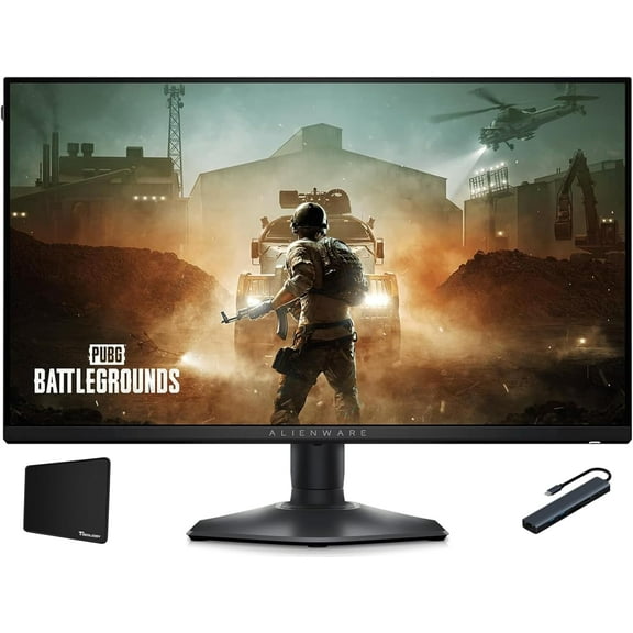 Alienware Gaming Monitor AW2523HF 24.5" IPS LED FHD (1920 x 1080) 360Hz Display, AMD FreeSync Monitor (USB, HDMI) , Dark side of the Moon with Mazepoly Accessories