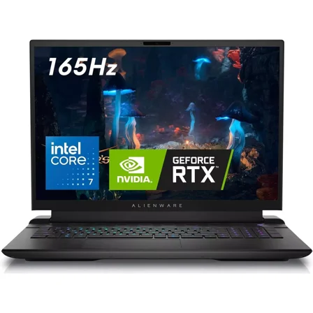 Alienware M18 Gaming Laptop - 18-inch QHD+ 165Hz 3ms Display, Intel Core i7-14700HX, 16GB DDR5 RAM, 1TB SSD, NVIDIA GeForce RTX 4070 8GB GDDR6, Windows 11 Home, Onsite Service - Dark Metallic Moon