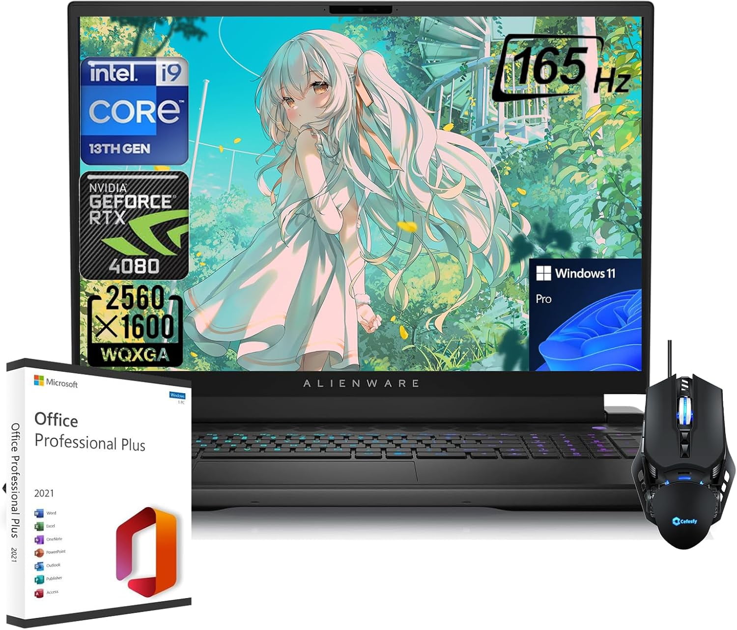 [Laptop] Alienware M18 R2 Gaming Laptop - 18" QHD+ 165Hz Display, Intel Core i9-14900HX, RTX 4080, 64GB DDR5, 4TB SSD, Backlit Keyboard, Win 11 Pro, with Microsoft Office License - $1332.80 (Beach Audio Inc. through Walmart)