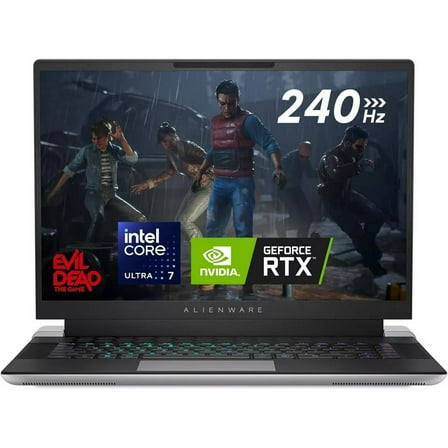 Alienware X16 R2 Gaming Laptop - 16-inch QHD+ 240Hz 3ms Display, Intel Core Ultra 7-155H, 16GB LPDDR5X RAM, 1TB SSD, NVIDIA GeForce RTX 4070 8GB GDDR6, Windows 11 Home, Onsite Service - Lunar Silver
