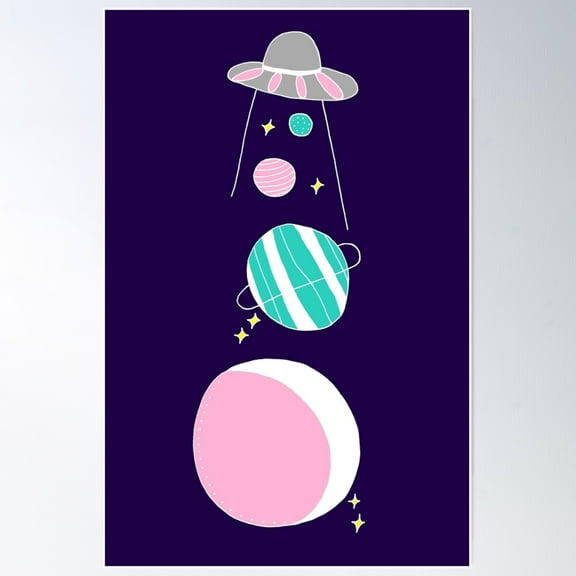 Alienz R Real Poster Wall Art, Modern Wall Decor For Living Room Bedroom, 24x36 UNFRAMED