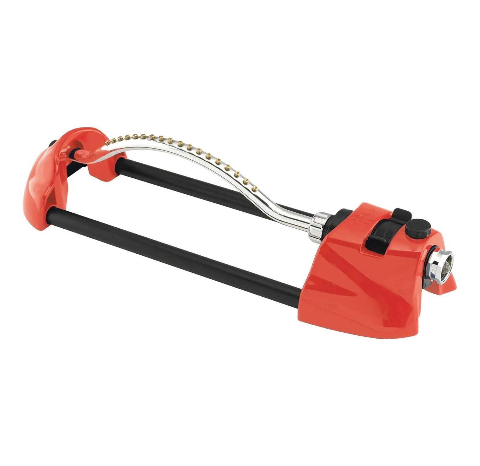Red Metal Oscillating Sprinkler with Brass Nozzles