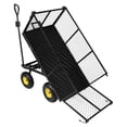 thumbnail image 1 of Alieon 800lbs Capacity Oversized Dump Heavy Duty Utility Garden Carts, Mesh Steel Garden Wagon with Removable Sides and 10 inch Wheels, Dump Garden Carts with Cart Liner for Outdoor, Gardening, Farm, 1 of 1