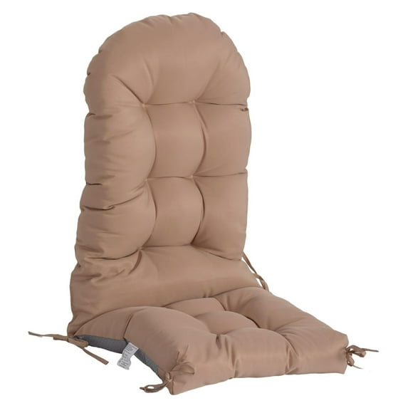 Alieon Adirondack Cushion Rocking Chair Cushions High Back Adirondack Chair Cushion with Ties Patio Cushions for Outdoor Furniture (1 Pack, Beige)