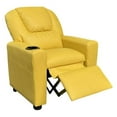 thumbnail image 1 of Alieon Marisa Yellow PU Leather Kids Recliner Chair with Cup Holder, 1 of 6