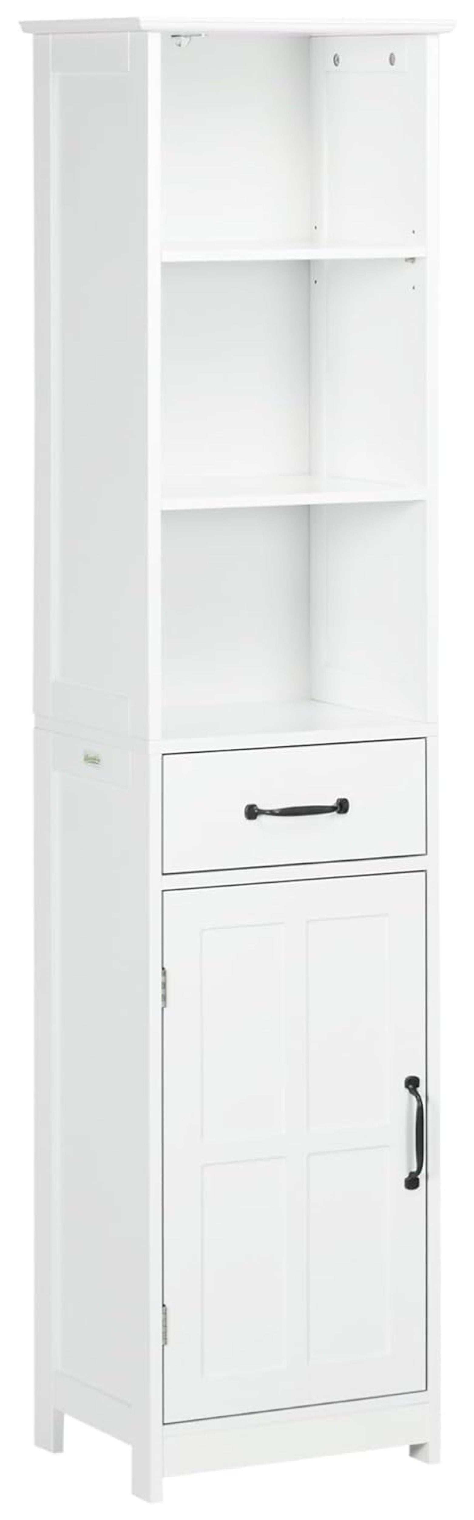 Alieon Slim Bathroom Storage Cabinet, Tall Bathroom Cabinet, Linen ...
