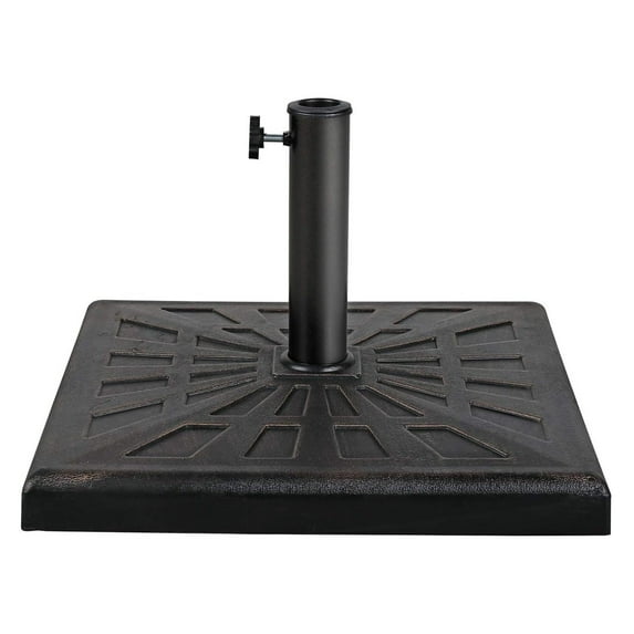 Alieon Square Umbrella Base, 42lb Heavy Duty Patio Outdoor Umbrella Stand Weight, Bronze