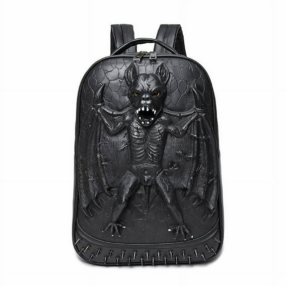 Aliexpress Wholesale Backpack Male New 3D Batman Embossed Backpack Logo Custom Student Computer Trend Bag,Silver