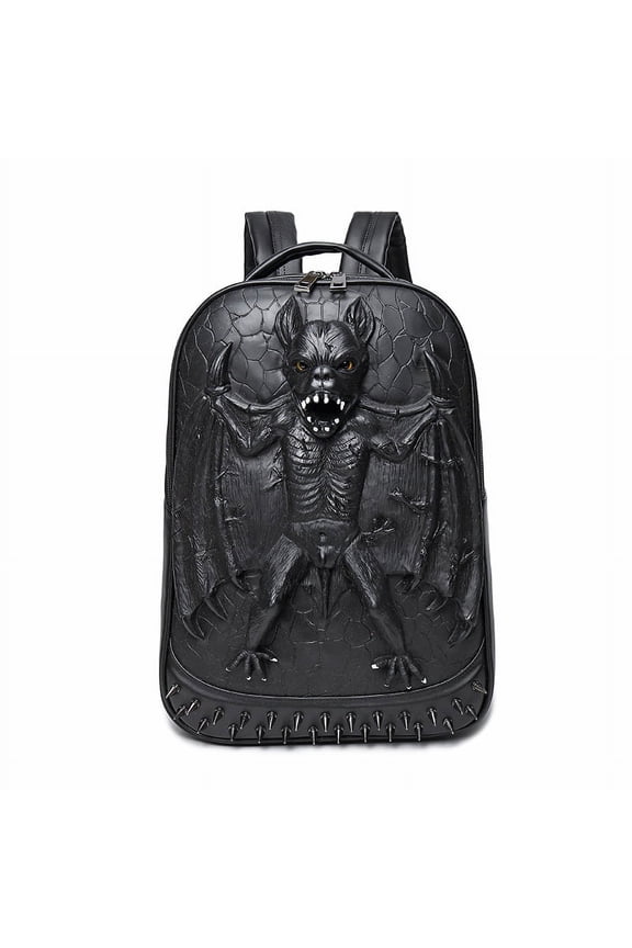 Aliexpress Wholesale Backpack Male New 3D Batman Embossed Backpack Logo Custom Student Computer Trend Bag,Silver