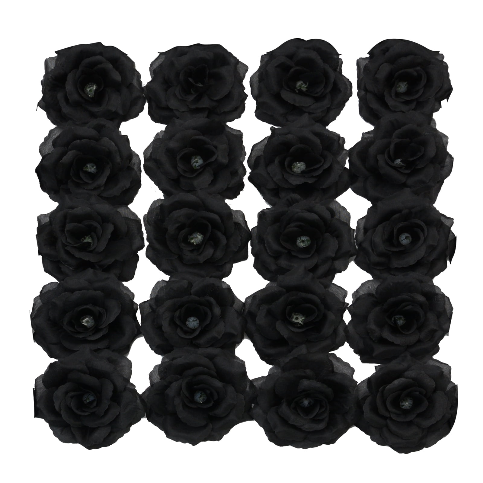20 Count Roses Artificial 1.58 in Black Roses 20 Count Bouquet - Walmart.com