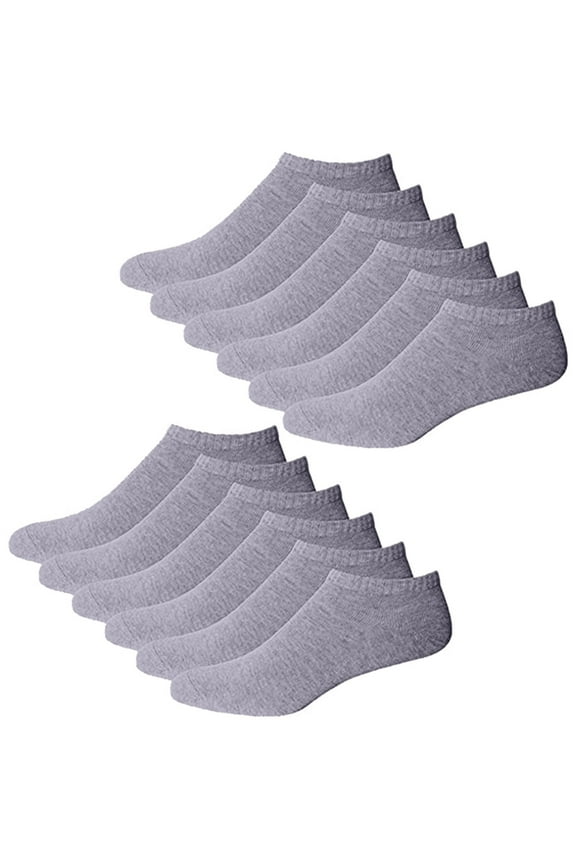 10 Pairs Ankle Athletic Running Socks Cushioned Breathable Low Cut Sports Socks for Men and Women, Gray