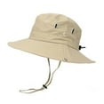 Aligament Beige beach hats for women, Bucket Hat Wide Brim Sun Hat ...