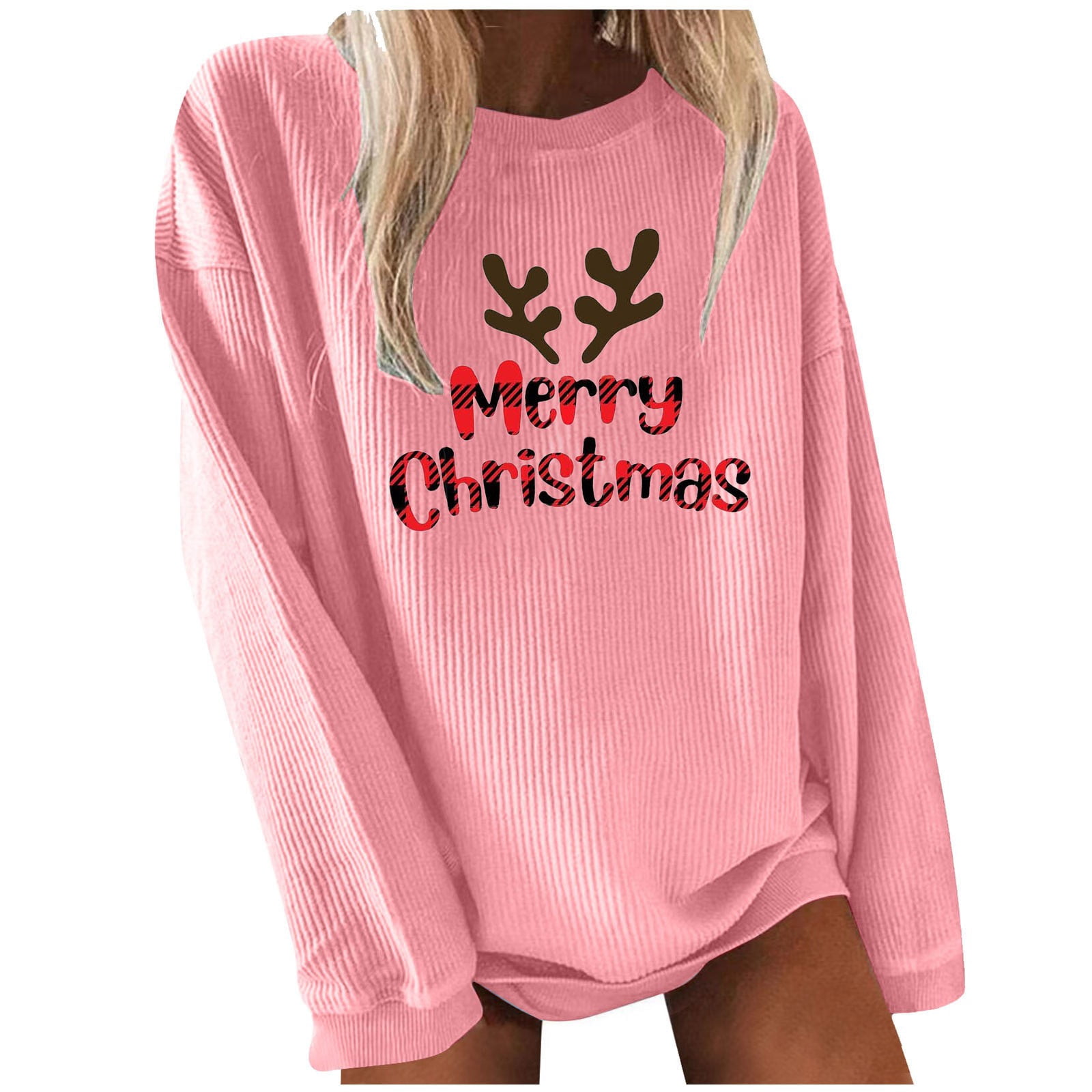 Pink Christmas Long Sleeve Tee main image 0