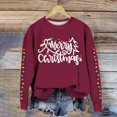 thumbnail image 1 of Aligament Christmas Shirts for Women, Red Long Sleeve Shirts for Women, Merry Christmas Women's Letter Print Round Neck Long Sleeve Sweatshirt, 1 of 1