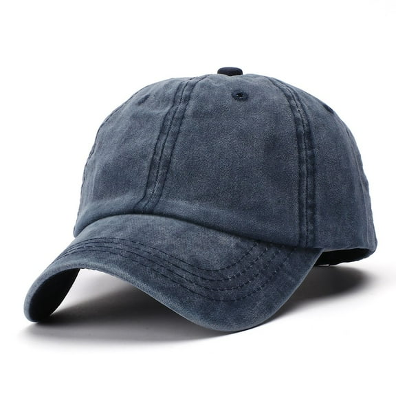 Aligament Infant Baseball Hat Boys, Kids Girls Distressed Washed Adjustable Caps for Youth 3-10 Years, Blue
