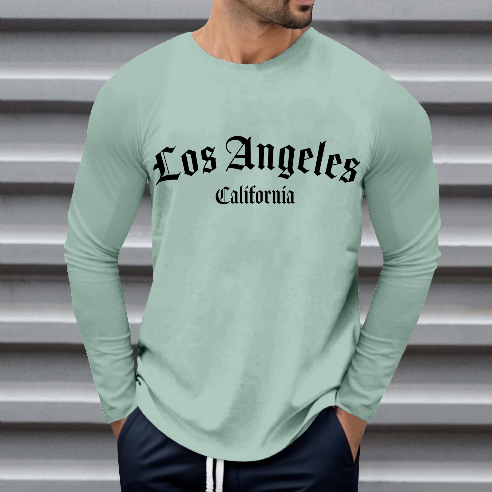 Aligament Long Sleeve Tee Shirts For Men Graphic Tees Men's English