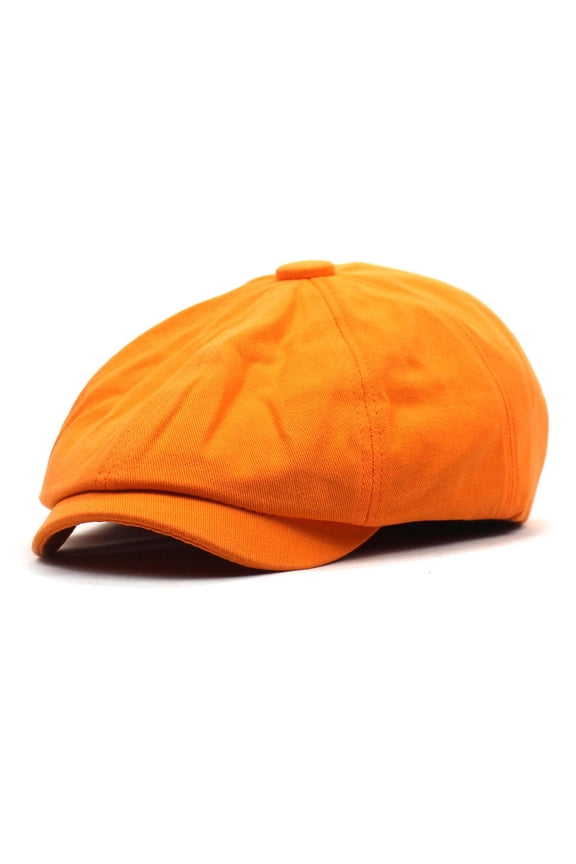 Orange womens sun hat, Cotton Hat Men's And Women's Beret Retro Solid Color Hat Painter's Hat