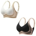 thumbnail image 1 of Aligament Sports Bras for Women, Super Gather Bra Soft Comfortable Gather Bra Wireless Push Up Bra Lift Bra Women Lingerie Everyday Sports Bras, Gray L, 1 of 6