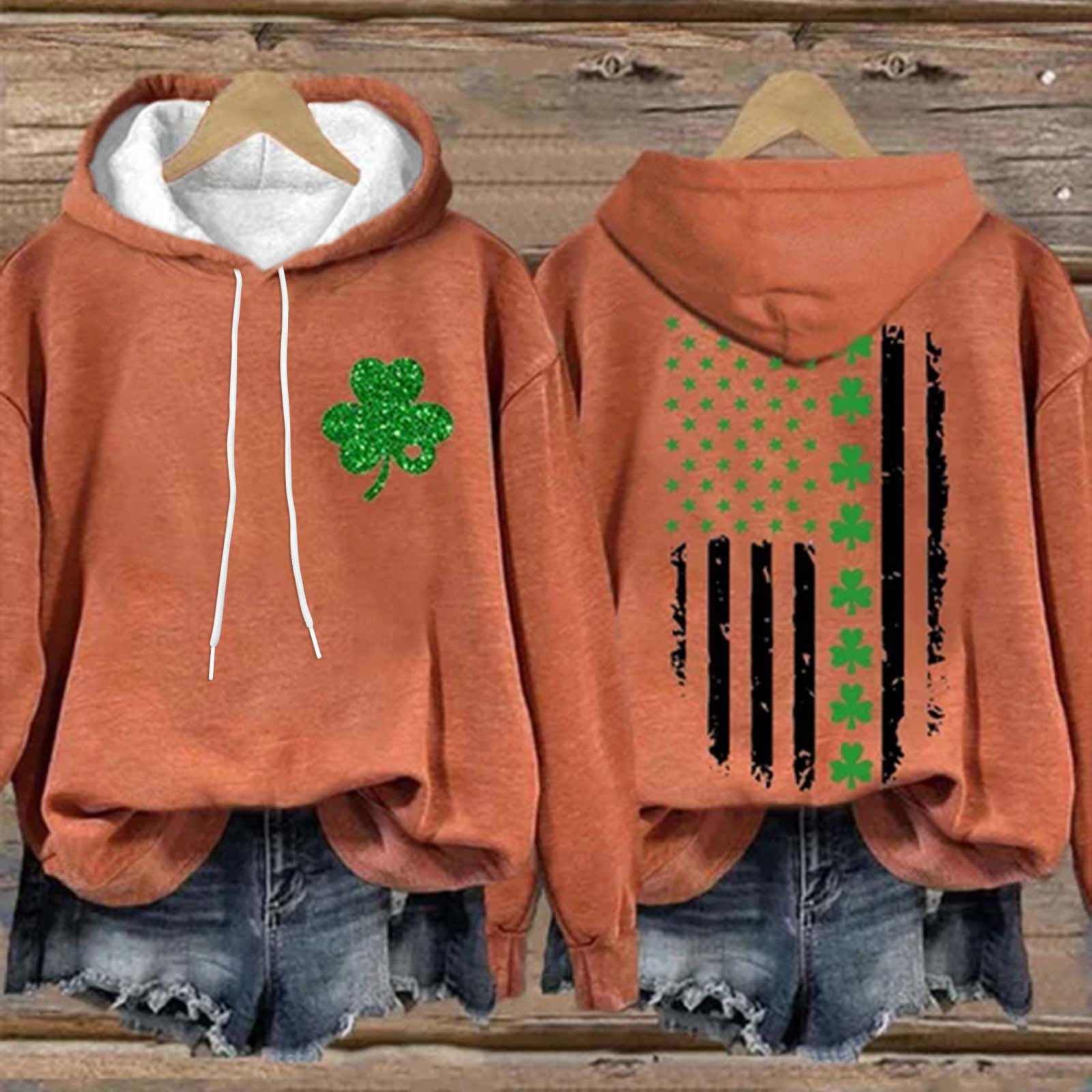 Aligament St Patricks Day Workout Tops for Women, American Flag