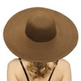 thumbnail image 1 of Aligament Summer Hats for Women Wide Bongrace Women Straw Beach Hat Little Girl Sun Cap Foldable Ladies Hats Woman Hats, Brown, 1 of 3