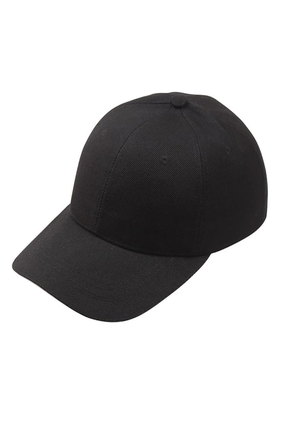 Trucker Hat Men Women Foam Plain Front Mesh Back Baseball Cap Adjustable Classic Cap, Black