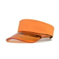 thumbnail image 1 of Aligament Women Sun Color Baseball Fashion Visor Solid Cap Transparent Baseball Caps Cowboy Hats for Men, Orange, 1 of 8