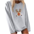 Aligament Womens Christmas Tops, Gray Sweatshirt for Women