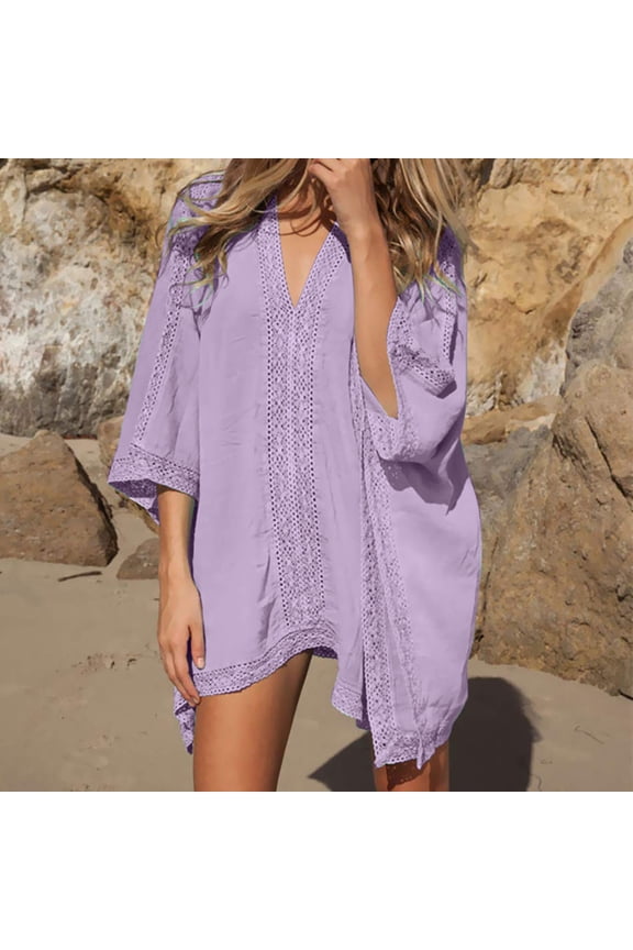 by Aligament Women Oversized Swimwear Cover-Up