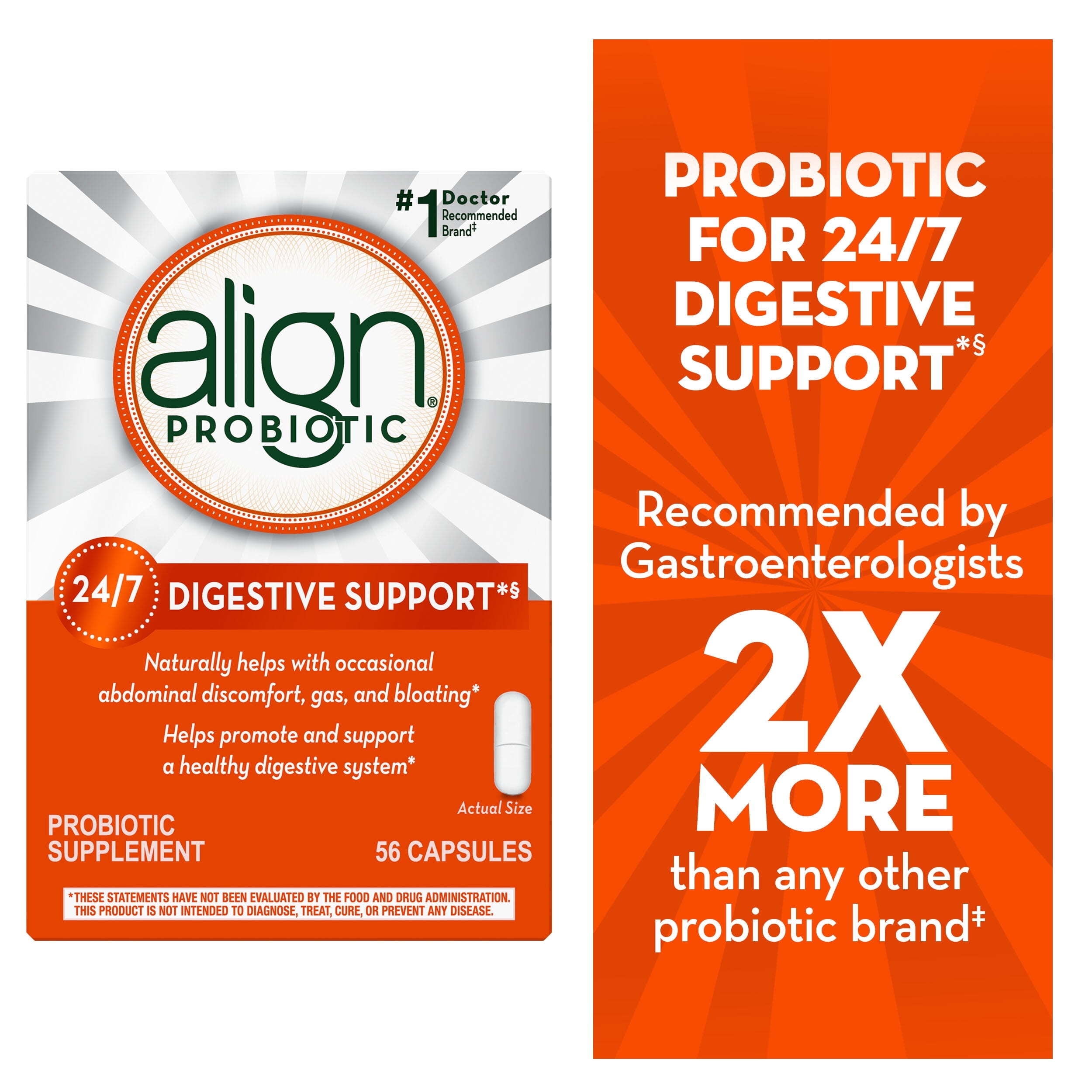 Does Align Probiotics Help With Constipation Align Probiotics, Daily Probiotic Supplement, Digestive Health, 56 Caps