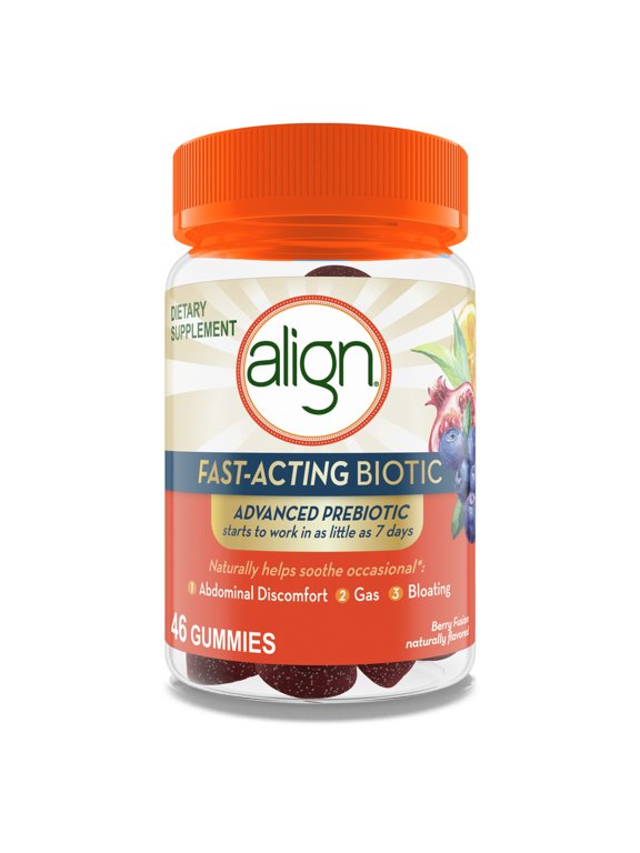 Advanced Prebiotic Supplement, Fast-Acting Biotic, 46 count gummies, Works in as little as 7 days