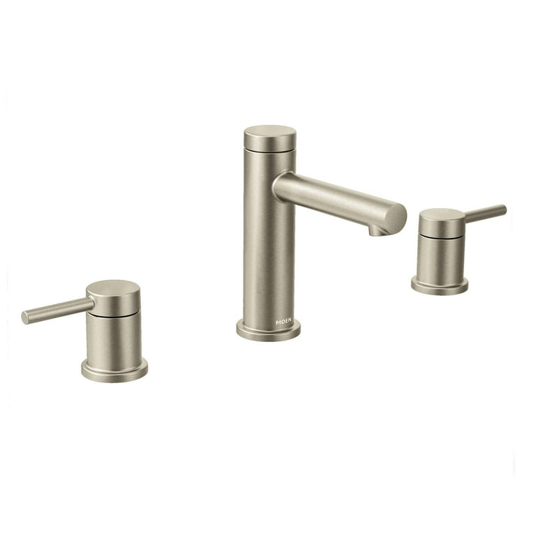 NFX C70MH＆NFX S66ML Moen Mikah Matte Black Two-Handle Bathroom Sink Faucet 4 in