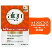 Align Probiotic, 24/7 Digestive Support, for Women and Men, Helps Relieve Occasional Bloating & Gas, 42 Capsules
